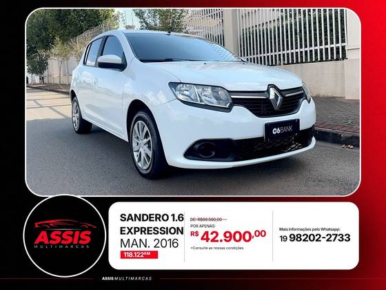 RENAULT SANDERO 1.6 EXPRESSION 8V FLEX 4P MANUAL